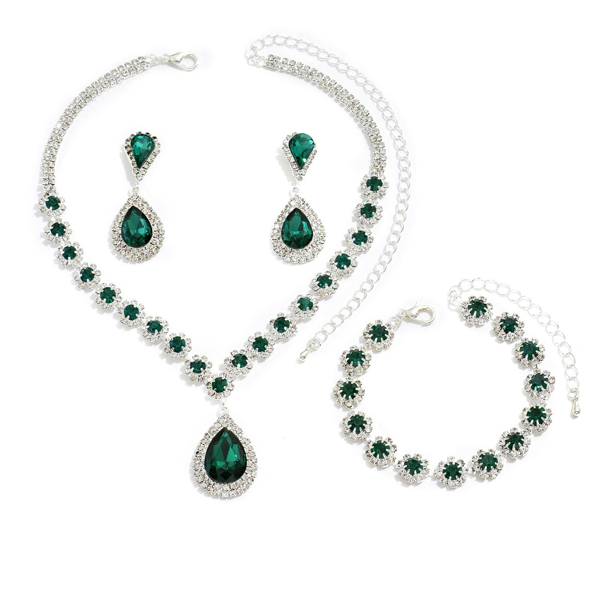 Fashion Jewelry Bridal Suit Necklace Three-piece Set
